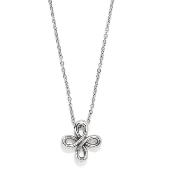 Brighton Interlok Curve Silver Petite Necklace - Picture 1 of 7